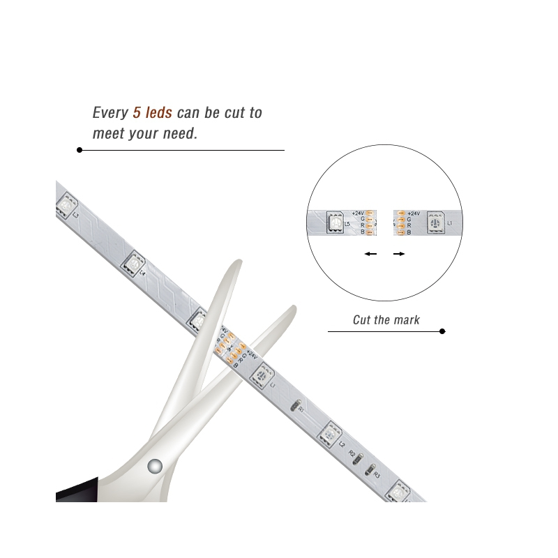 30LEDs RGB SMD5050 LED Strip
