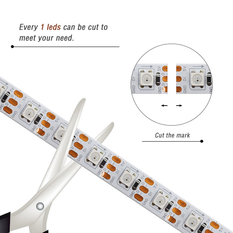 60LEDs 60Pixels Digital LED Strip