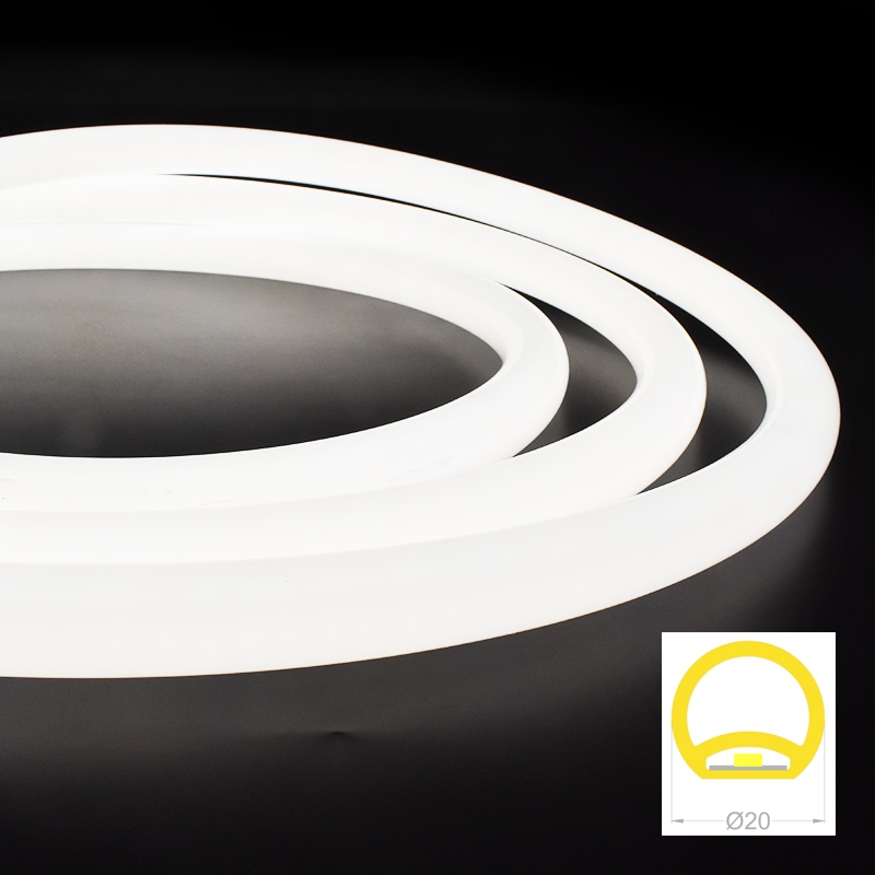 D20 Round View Neon Tube
