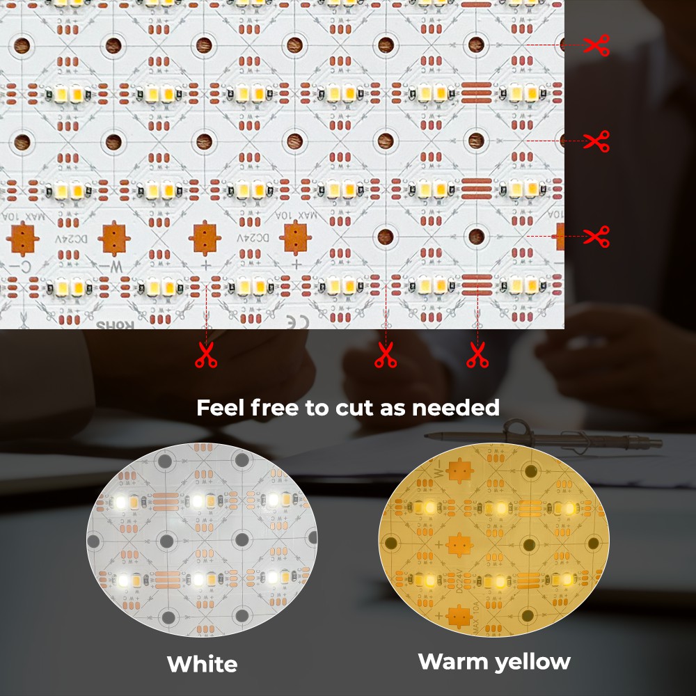 100-meter ultra-long free-cut LED light panel Dual color temperature