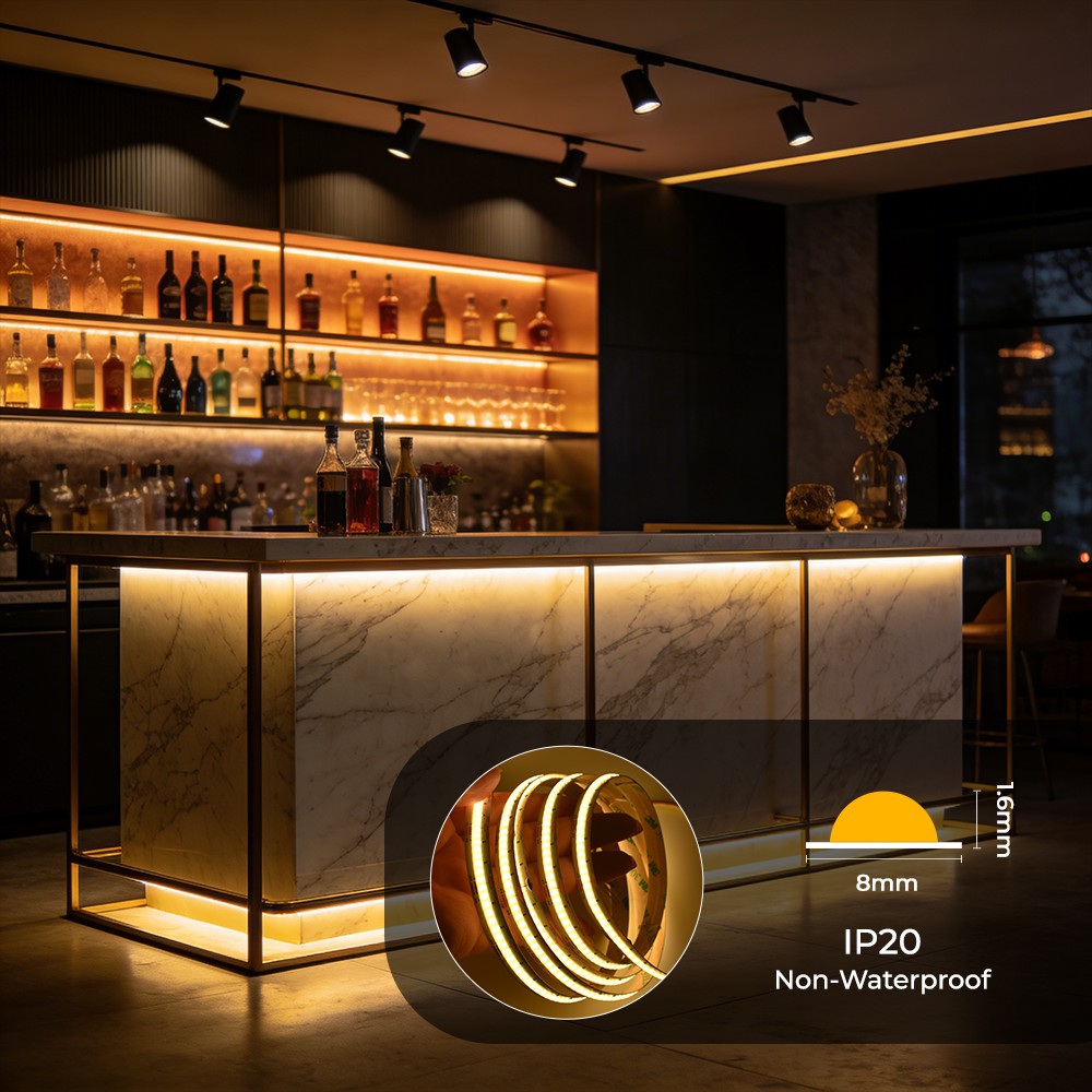 608LEDs CCT COB LED Light Strips