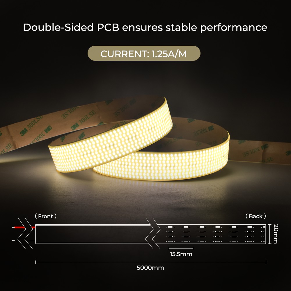 1600LEDs Wide PCB COB LED Light Strips