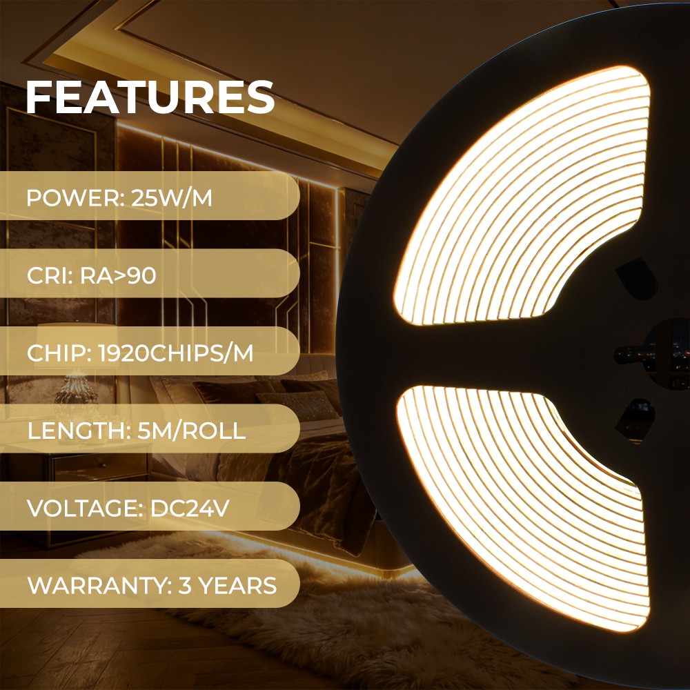 960LEDs Wide PCB COB LED Light Strips