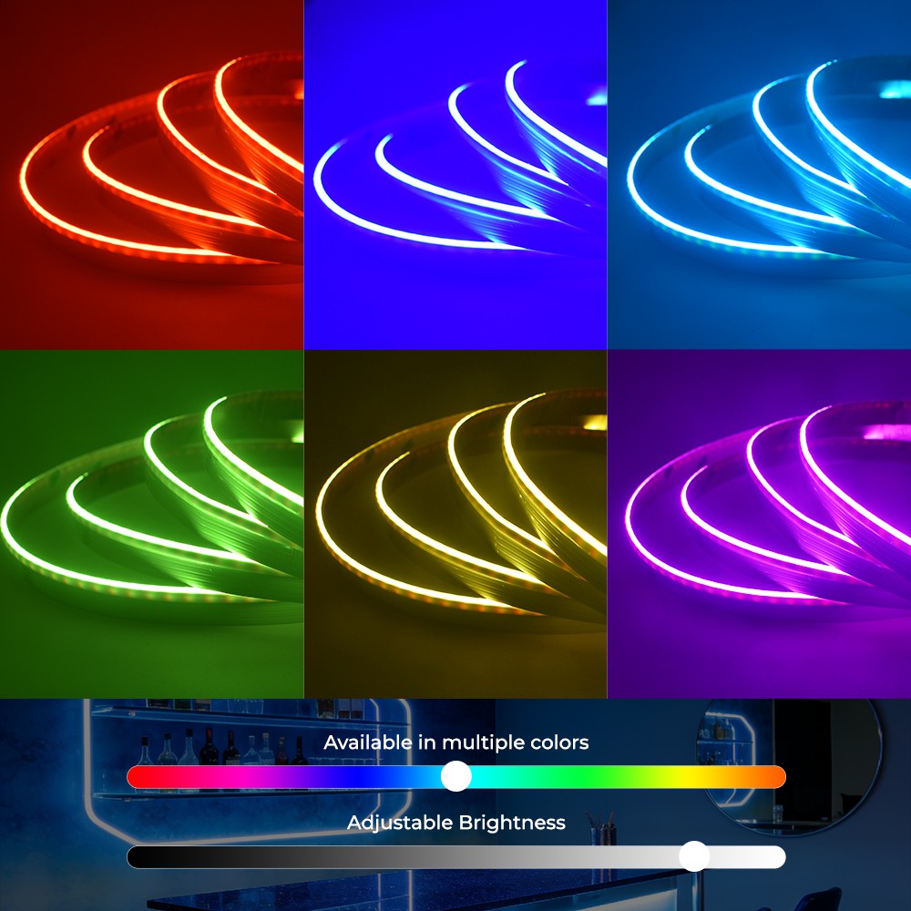 630LEDs Side View RGB COB LED Light Strips