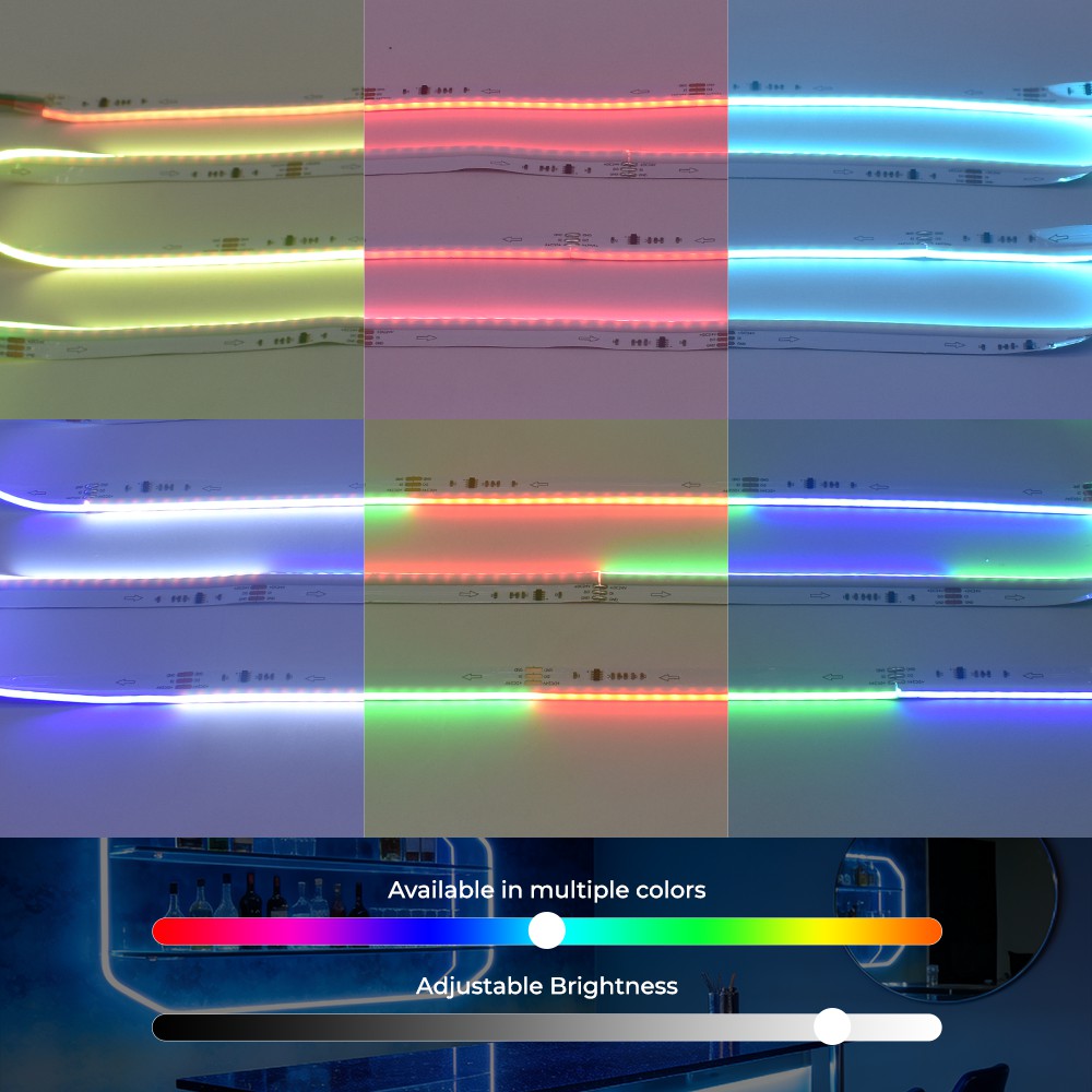 630LEDs Side View Addressable COB LED Light Strips