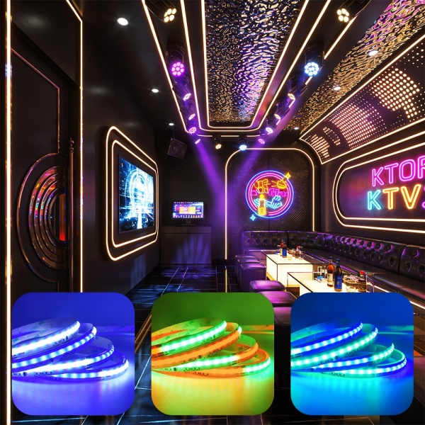 420LEDs Addressable RGB COB LED Light Strips