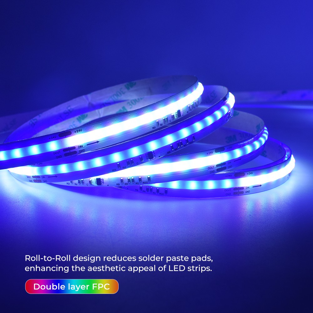 420LEDs Addressable RGB COB LED Light Strips