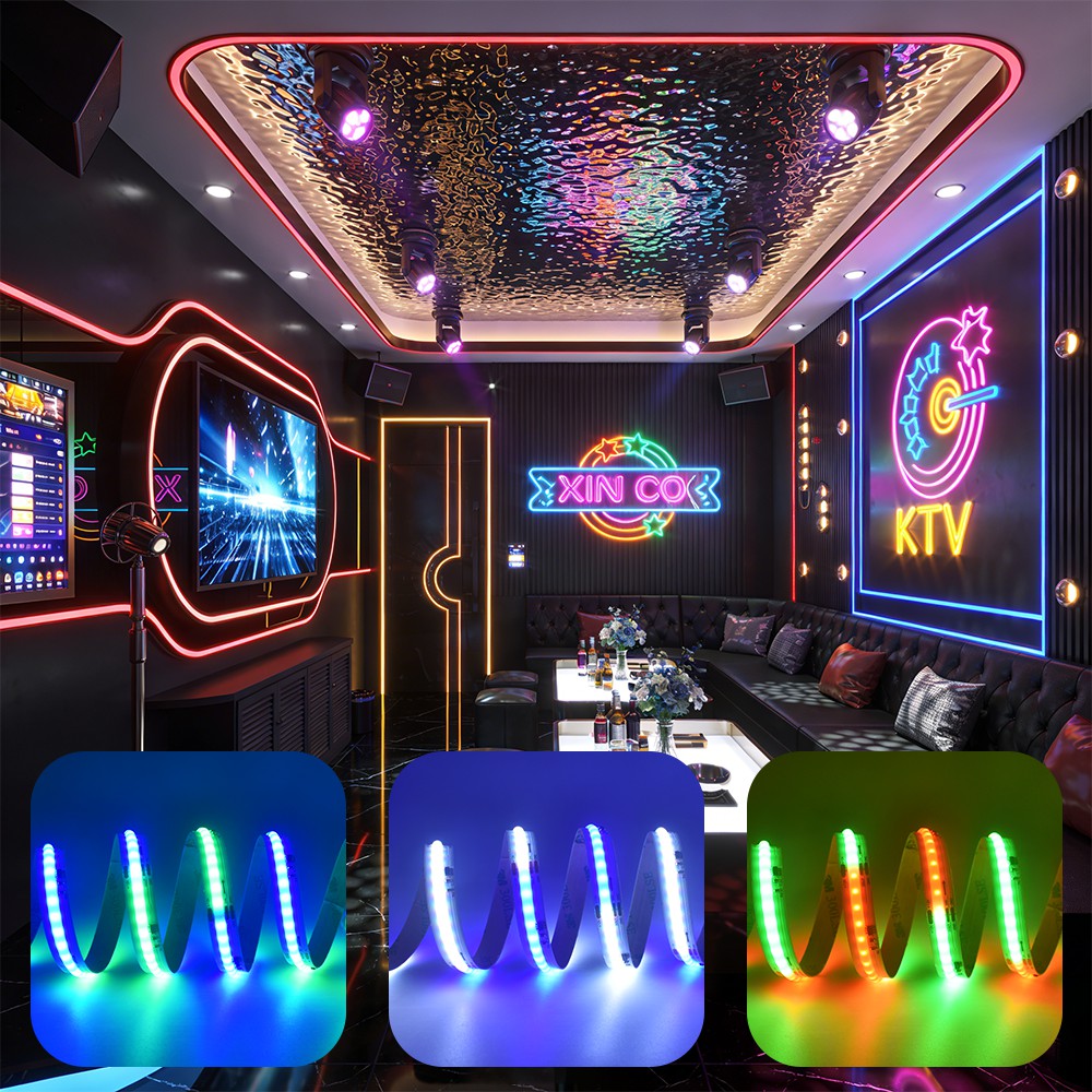 576LEDs Addressable RGB COB LED Light Strips