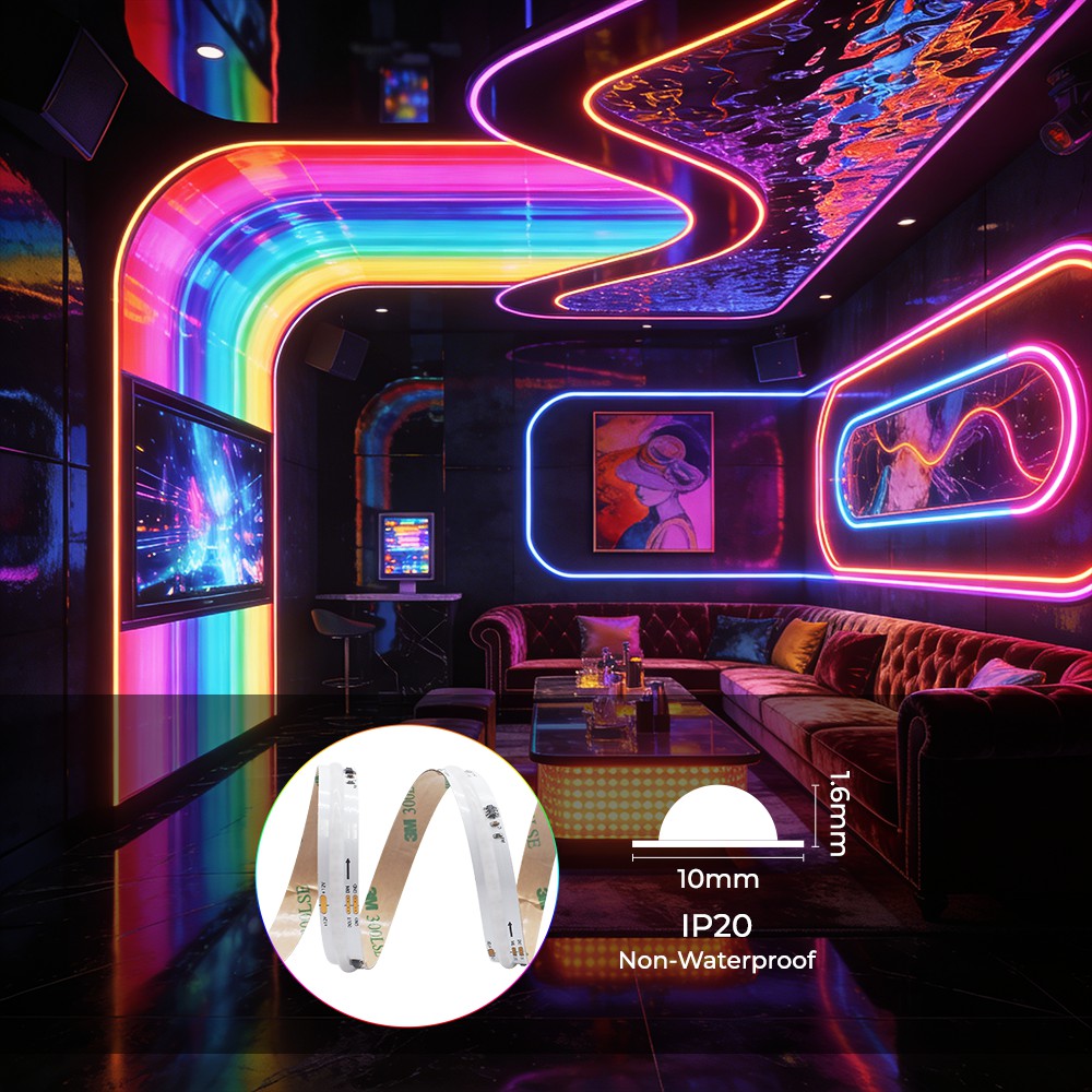 576LEDs Addressable RGB COB LED Light Strips