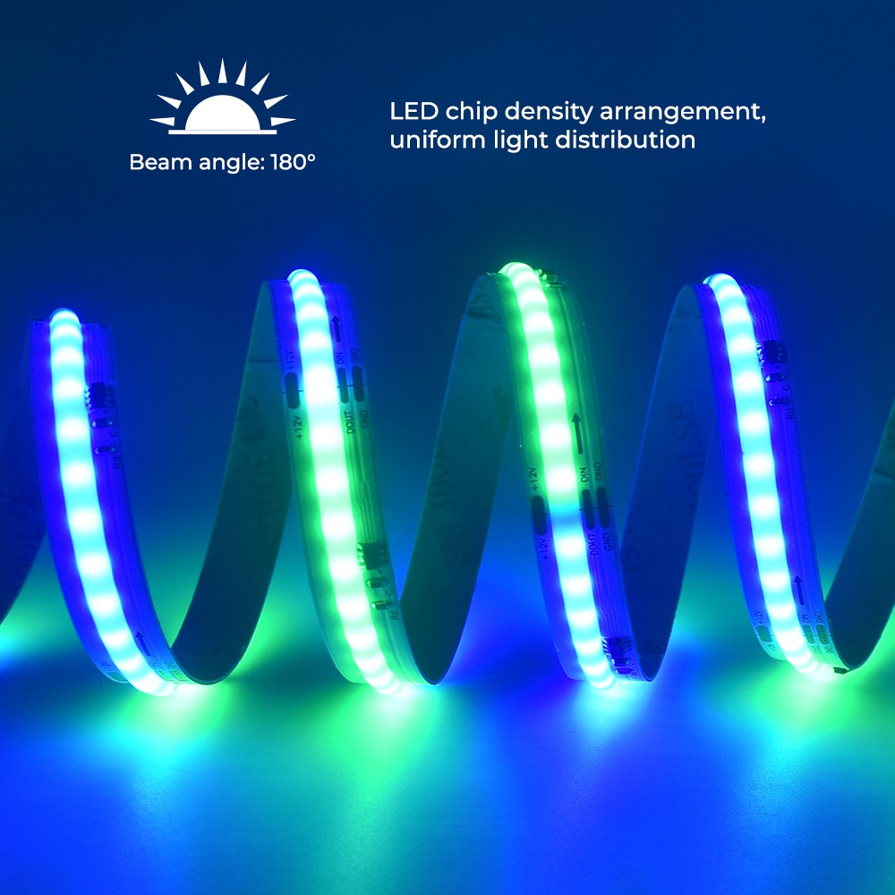 576LEDs Addressable RGB COB LED Light Strips