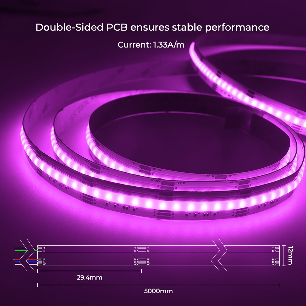 816LEDs RGBW COB LED Light Strips