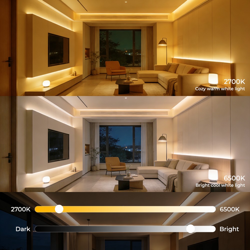 608LEDs CCT COB LED Light Strip