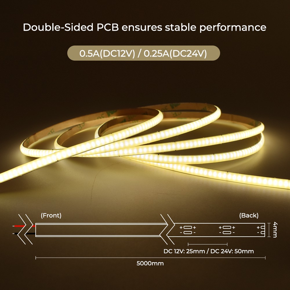 480LEDs Narrow COB LED Light Strips