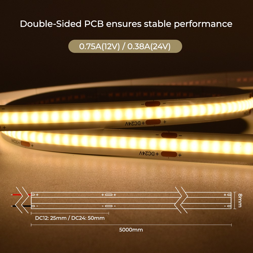320LEDs Roll To Roll COB LED Light Strip
