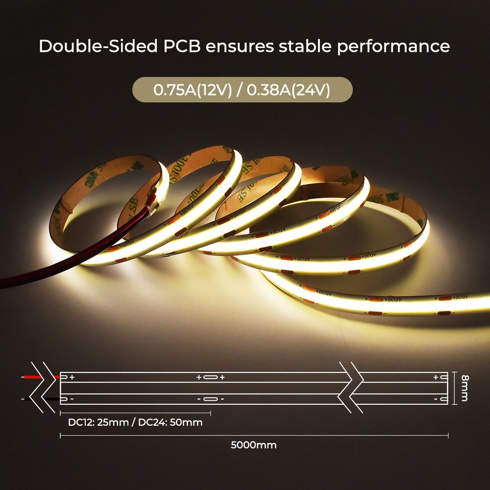 480LEDs Roll To Roll COB LED Light Strip