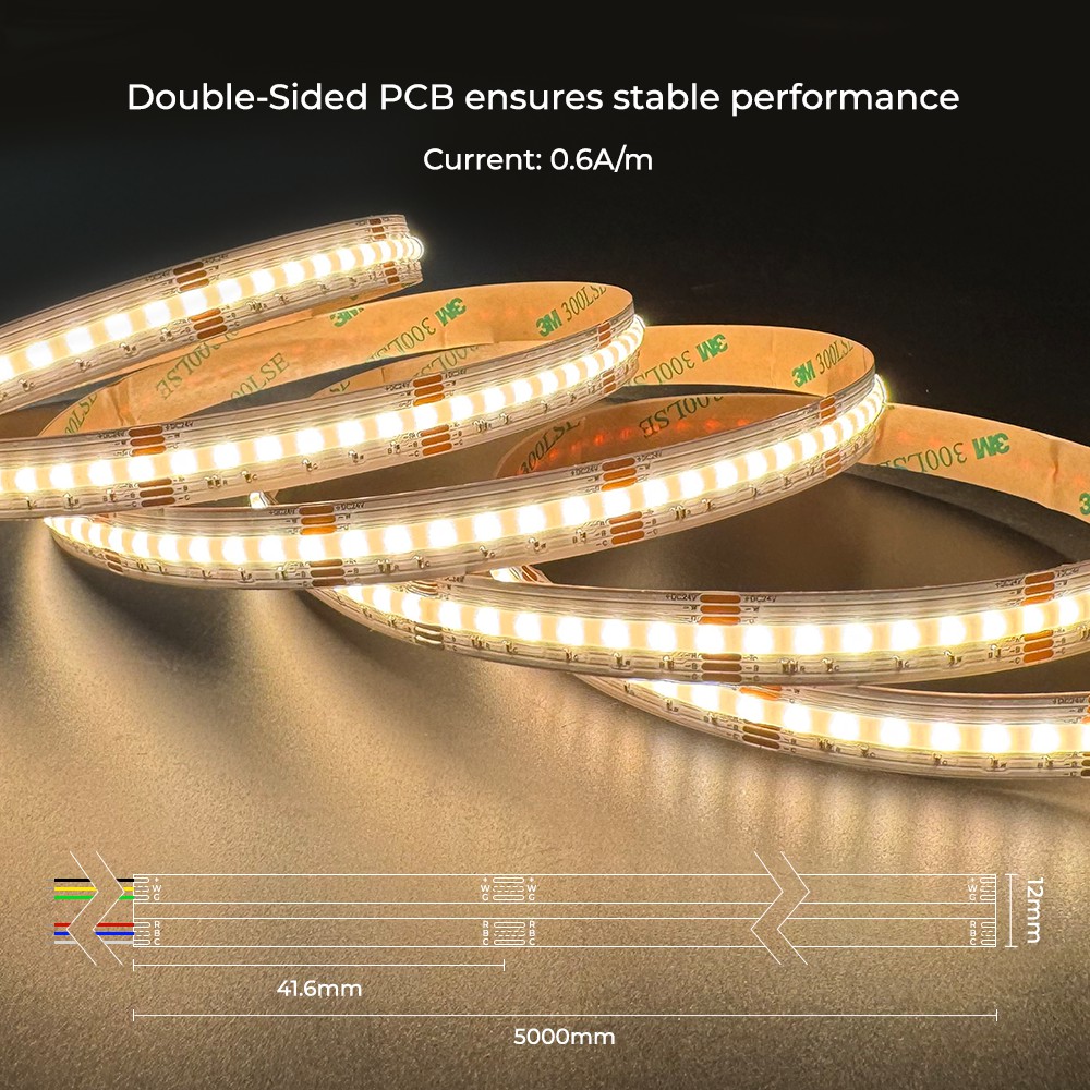 840LEDs RGBCCT COB LED Light Strips