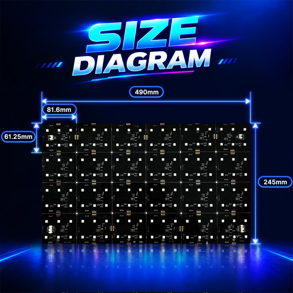 Break-Point Continuity RGBW Addressable LED Sheet