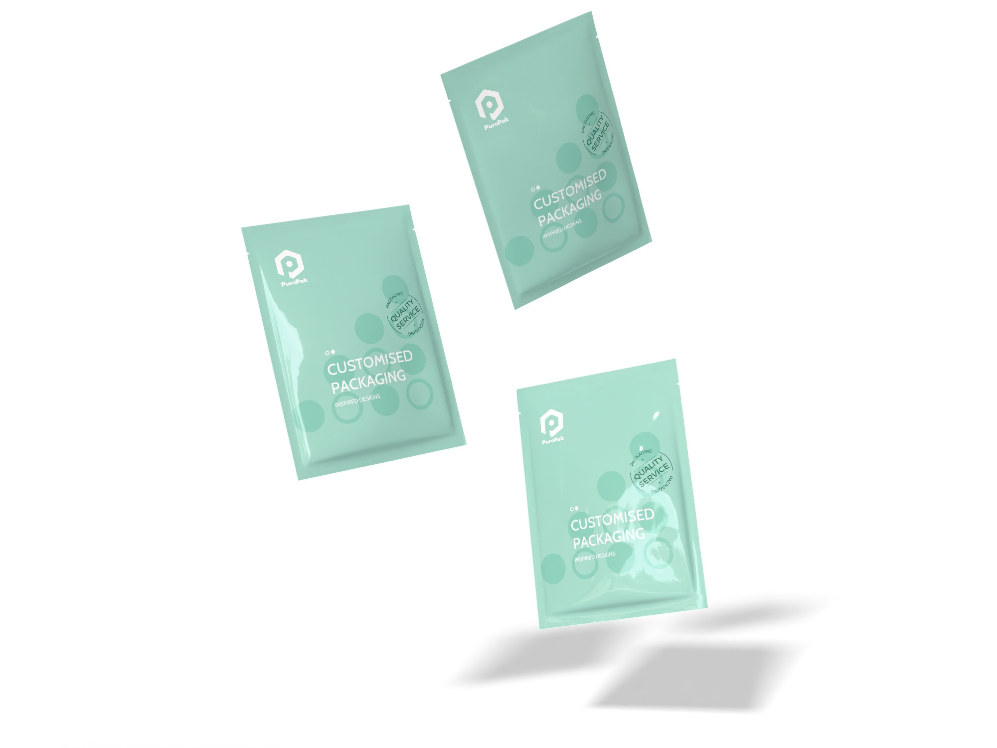 Recyclable Custom Digital Printed Three-sided sealing bag  