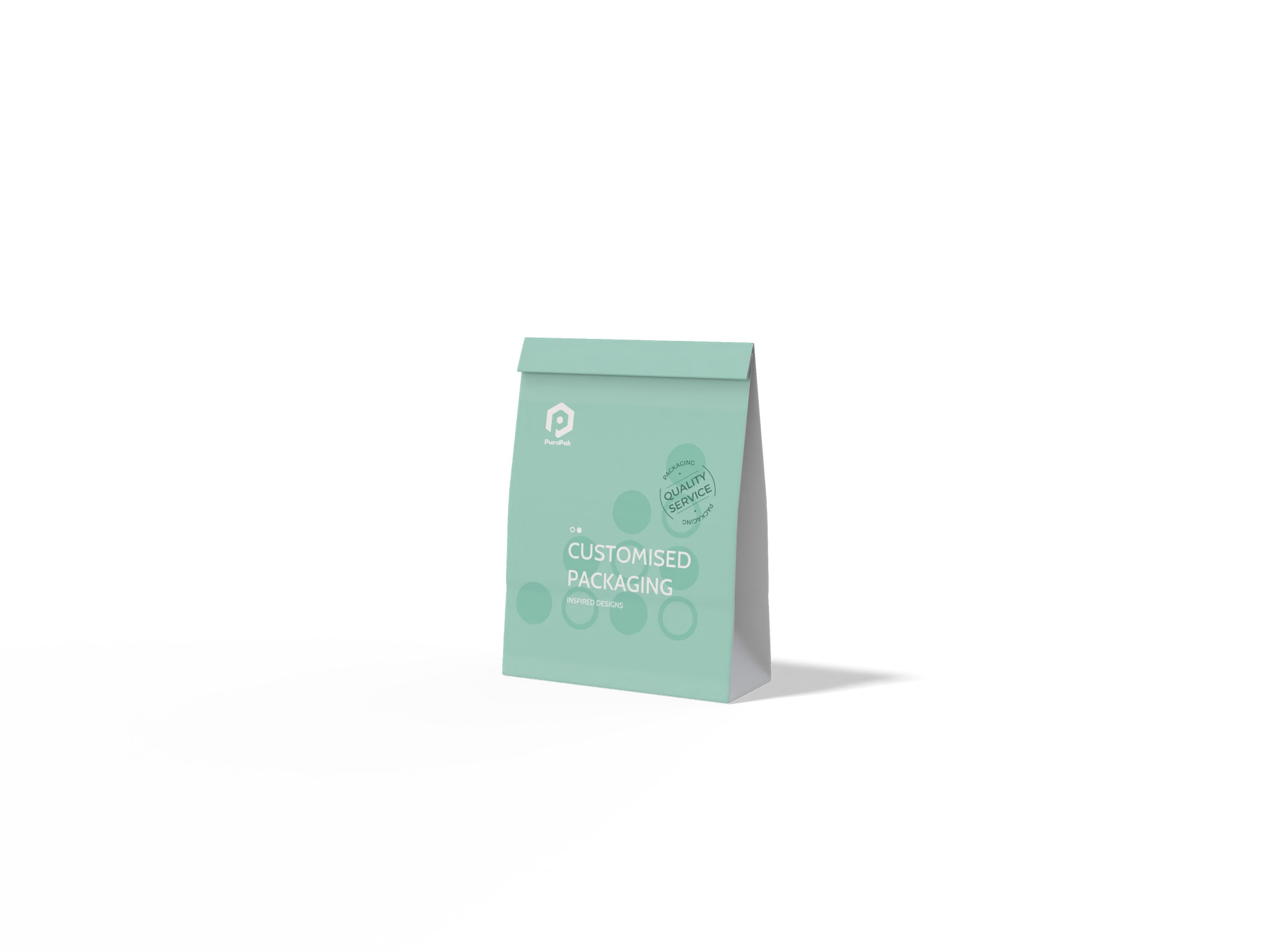 Custom Printed Aluminum Foil Flat Bottom Pouch with Ziplock