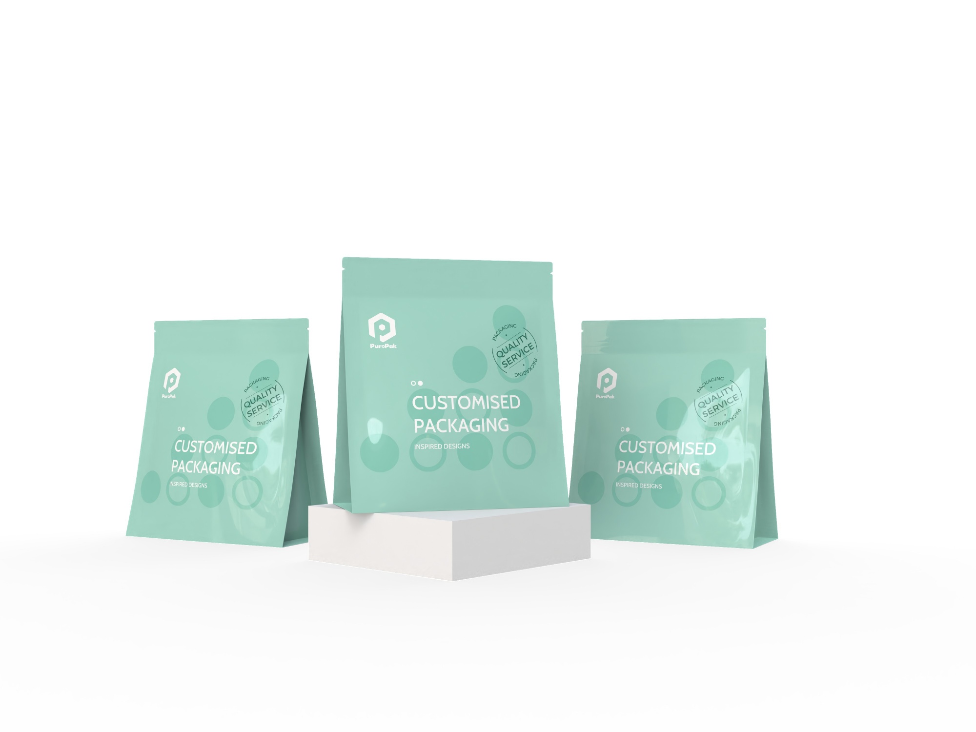 Custom Food Grade Flat Bottom Pouch Bag Wholesale