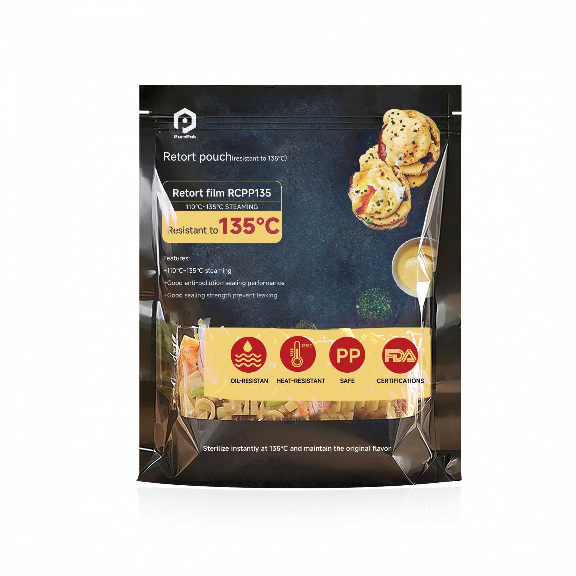 High Temperature Retort Pouch Heat-Resistance Up To 135℃