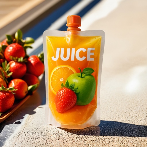 Aluminum Foil Stand Up Spout Pouch Bag For Juice