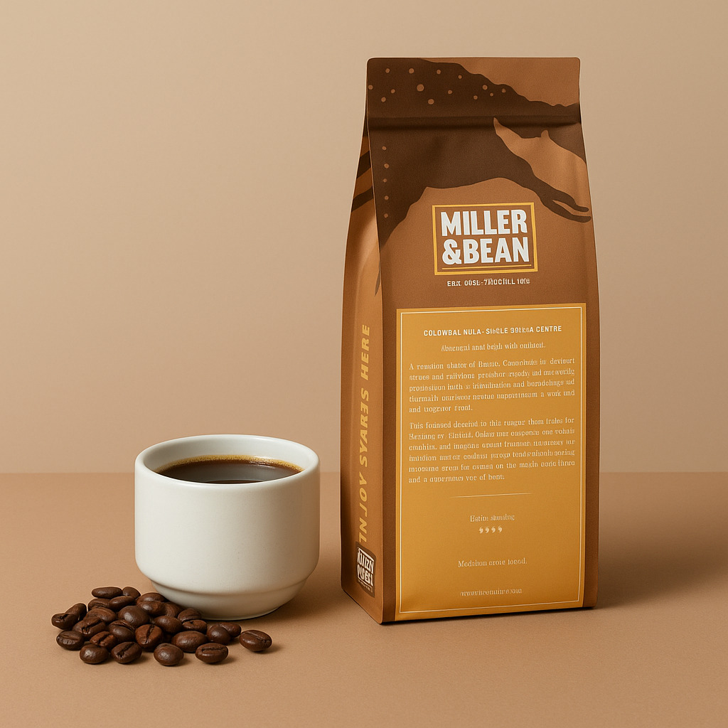 Flat Bottom Coffee Pouch With Zipper