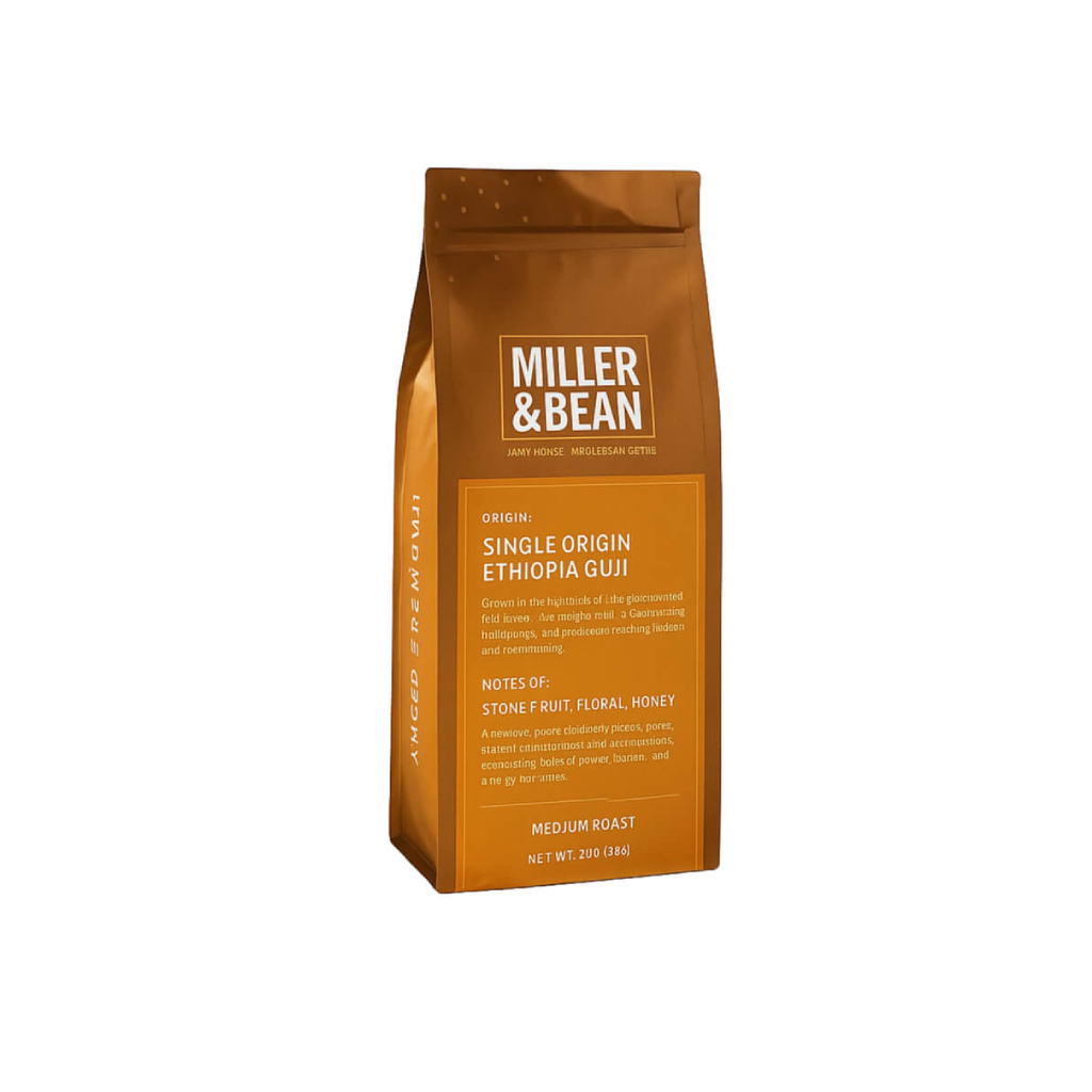 Flat Bottom Coffee Pouch With Zipper
