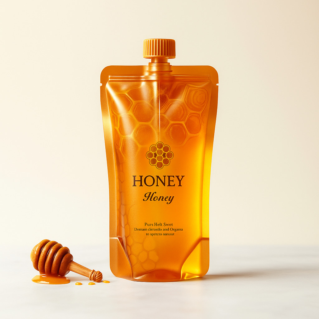 Spouted Stand-Up Barrier Pouches For Honey Packaging