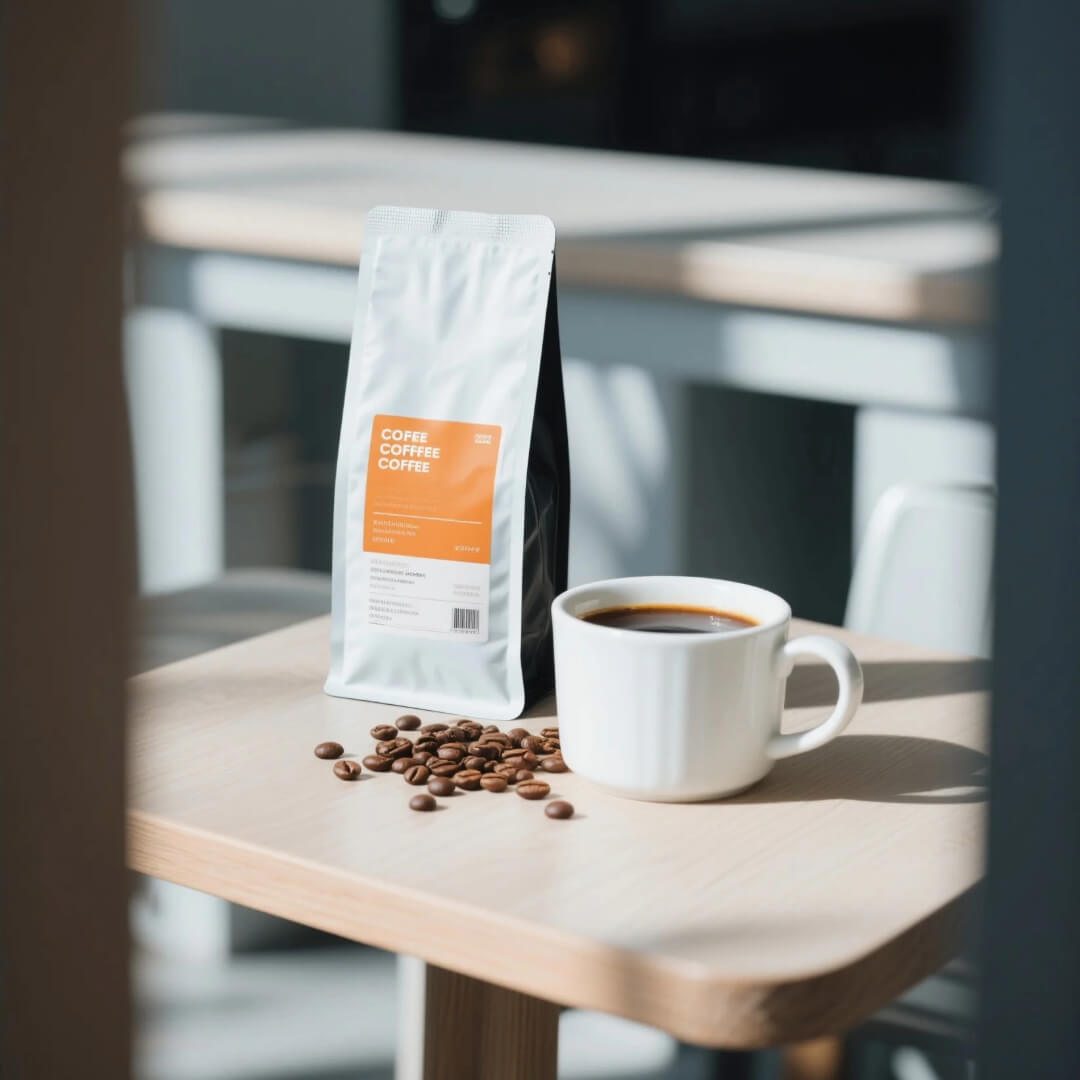 Flat Bottom Coffee Pouch With Zipper