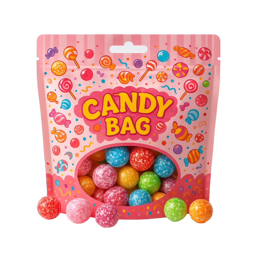 Stand Up Pouch Resealable Candy Bag with Window for Wholesale