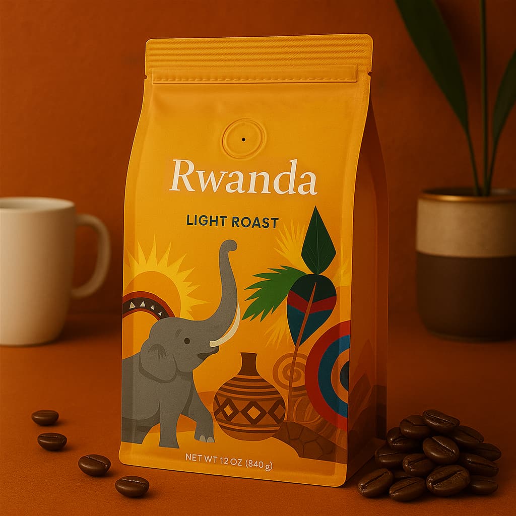 Biodegradable Flat Bottom Coffee Packaging Bag with Zipper