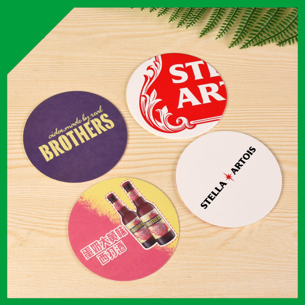 Absorbent paper coaster