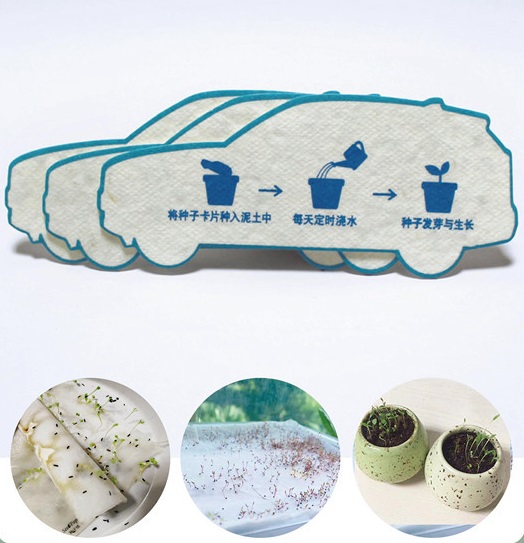 Seed paper coaster