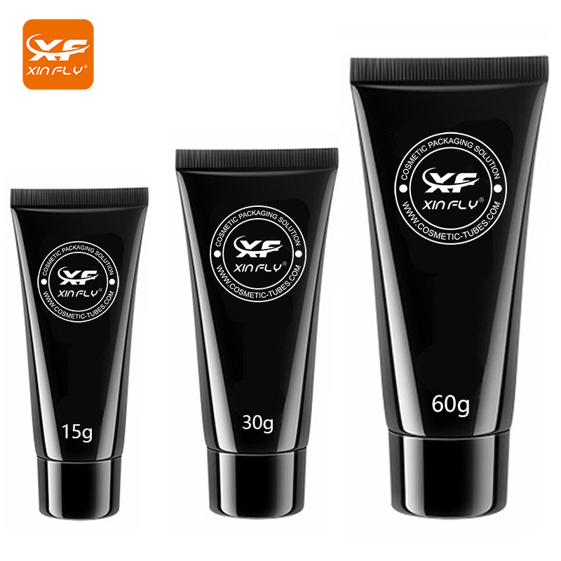 15g 30g 60g black silk printing cosmetic tube with screw cap
