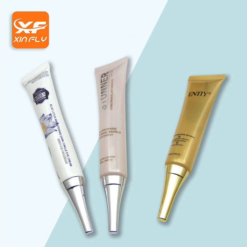 15ml 20ml 30ml custom squeeze soft sample Plastic Long Nozzle Eye Serum cream Tube with plating lid
