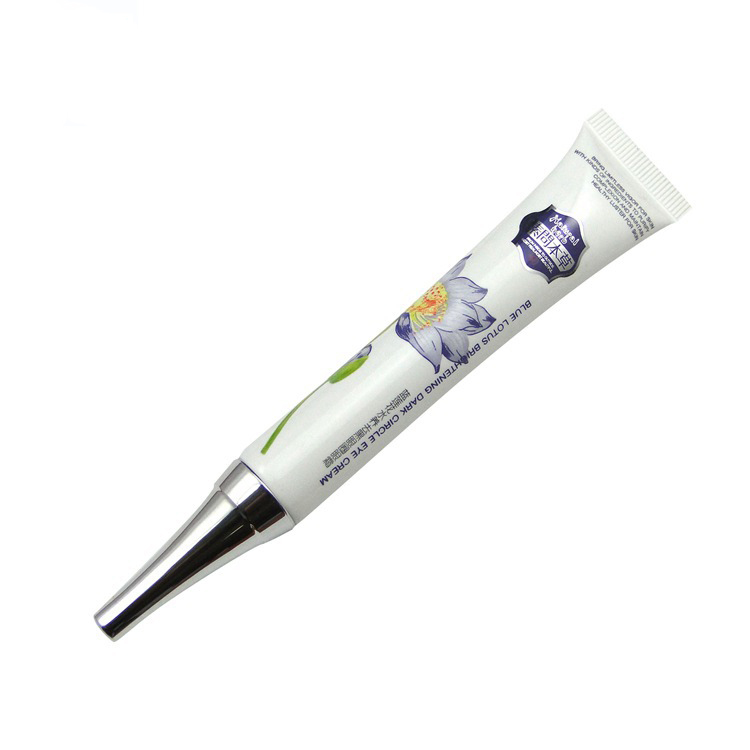 15ml 20ml 30ml custom squeeze soft sample Plastic Long Nozzle Eye Serum cream Tube with plating lid