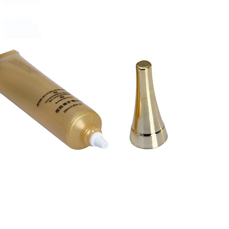 15ml 20ml 30ml custom squeeze soft sample Plastic Long Nozzle Eye Serum cream Tube with plating lid