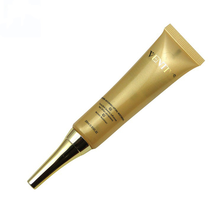 15ml 20ml 30ml custom squeeze soft sample Plastic Long Nozzle Eye Serum cream Tube with plating lid