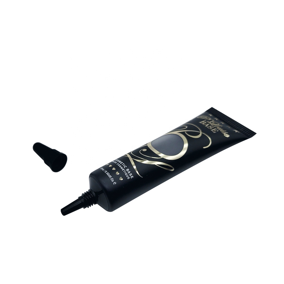 printed empty pe soft tube long nose gel packaging cosmetic eye cream packing containers plastic tube