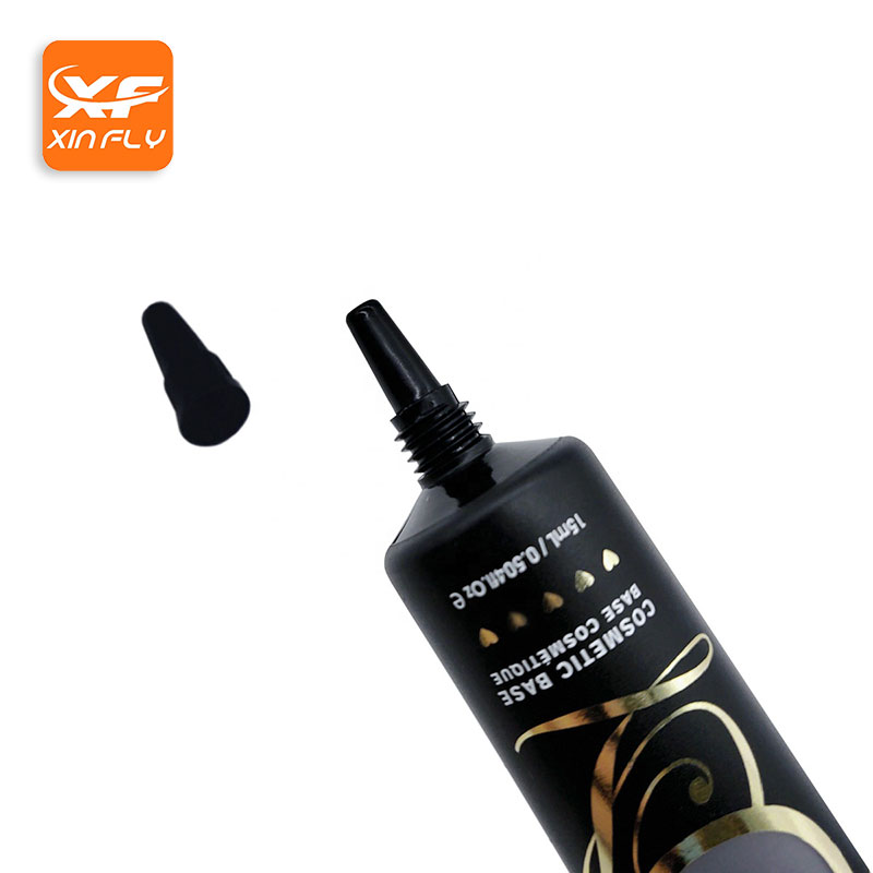 printed empty pe soft tube long nose gel packaging cosmetic eye cream packing containers plastic tube