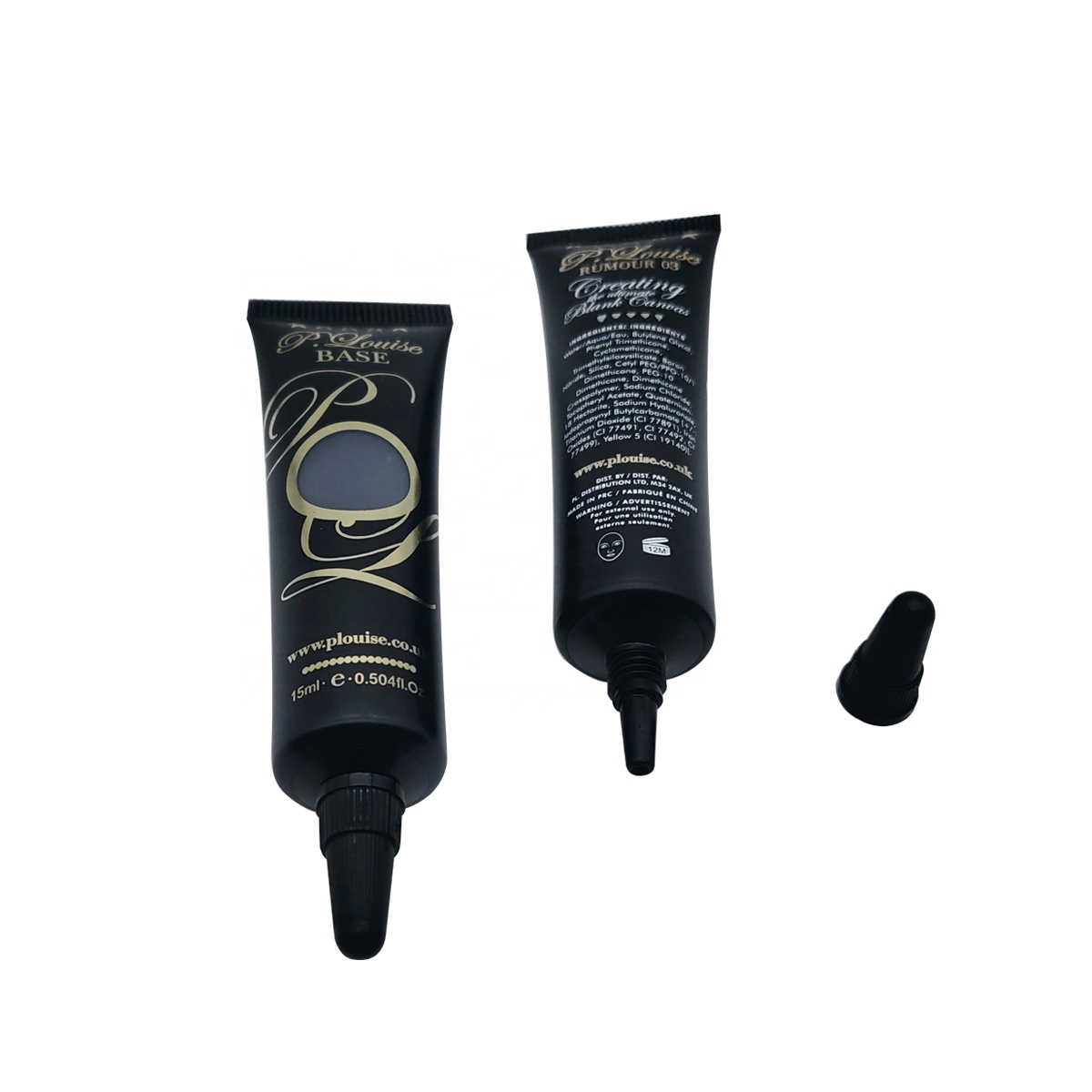 printed empty pe soft tube long nose gel packaging cosmetic eye cream packing containers plastic tube