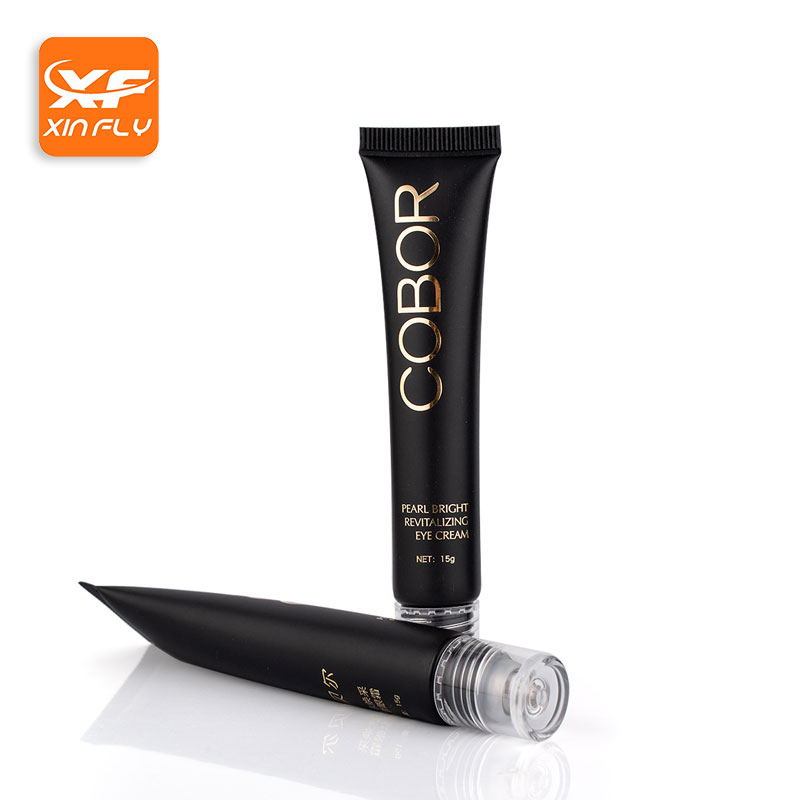 15ml Silkscreen Black Transparent Cap Multi-effect Firming Eye Cream Three Beads Roller Ball Tube