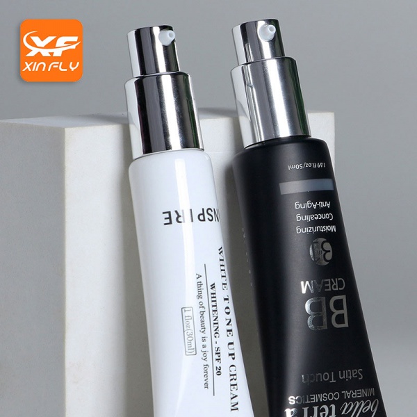 Luxury Empty Plastic 30ml 50ml BB Eye Cream Tube Airless Pump Squeeze Cosmetic Sugarcane Soft Touch Tubes