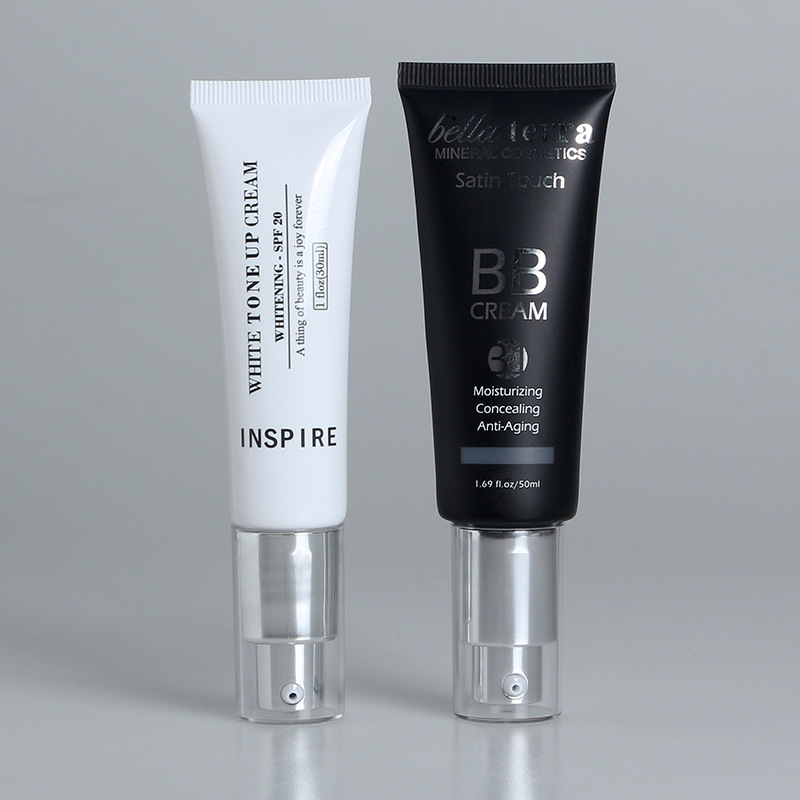 Luxury Empty Plastic 30ml 50ml BB Eye Cream Tube Airless Pump Squeeze Cosmetic Sugarcane Soft Touch Tubes
