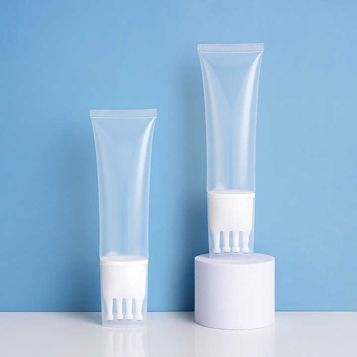Empty Scalp Massage Skin Care Cream Tube Packaging With Head Massage Applicator With Metal Three Ball Portable Body Massage Tube