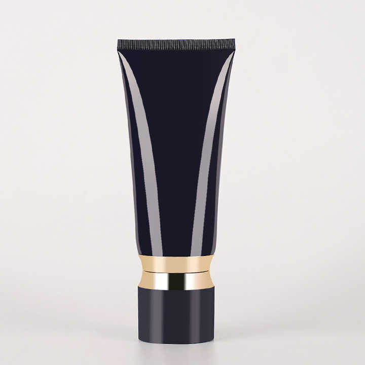 Black 120ml 150ml skin care tube cosmetic plastic packaging tube BB CC cream round plastic packaging tube with screw cap