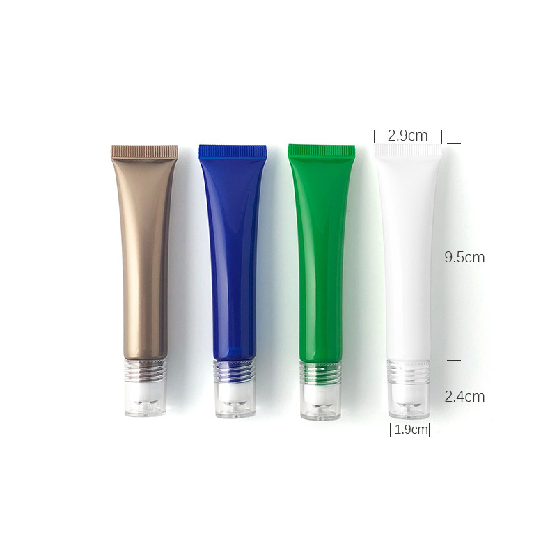 empty packaging cosmetic eyecream tube with steel ball applicator head