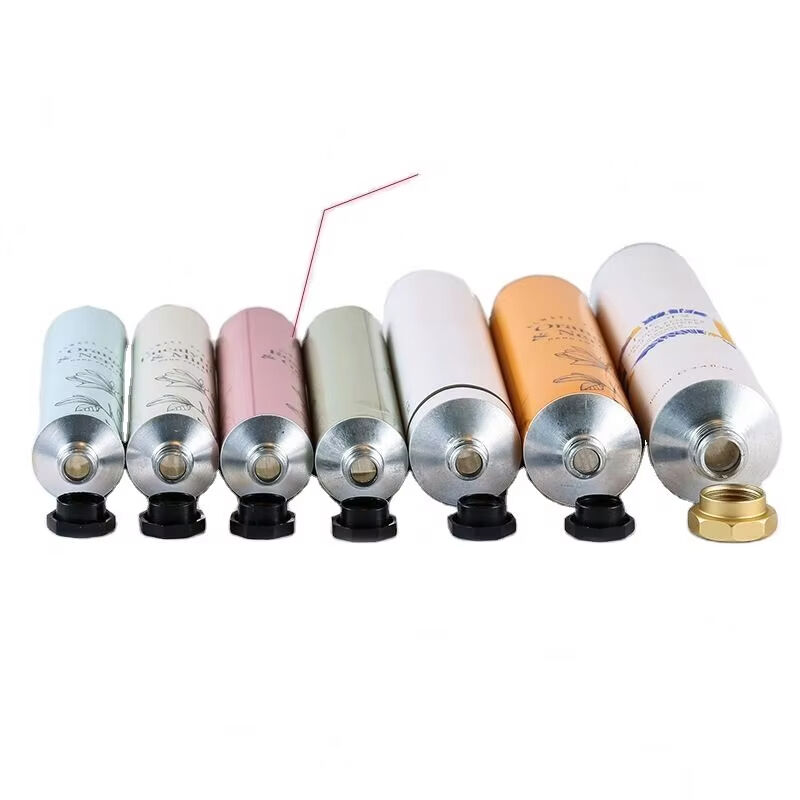 50-100ML Aluminium Collapsible Tubes Hand Cream Tube With Octagonal Top