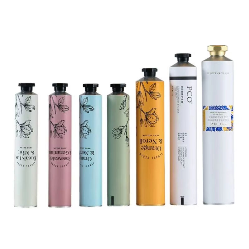 50-100ML Aluminium Collapsible Tubes Hand Cream Tube With Octagonal Top